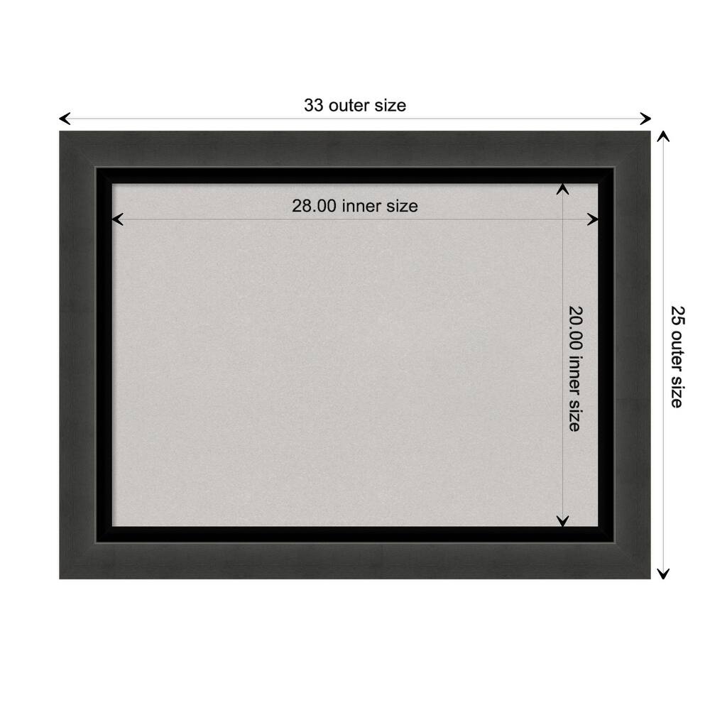 Tuxedo Black Framed Grey Corkboard Bulletin Board