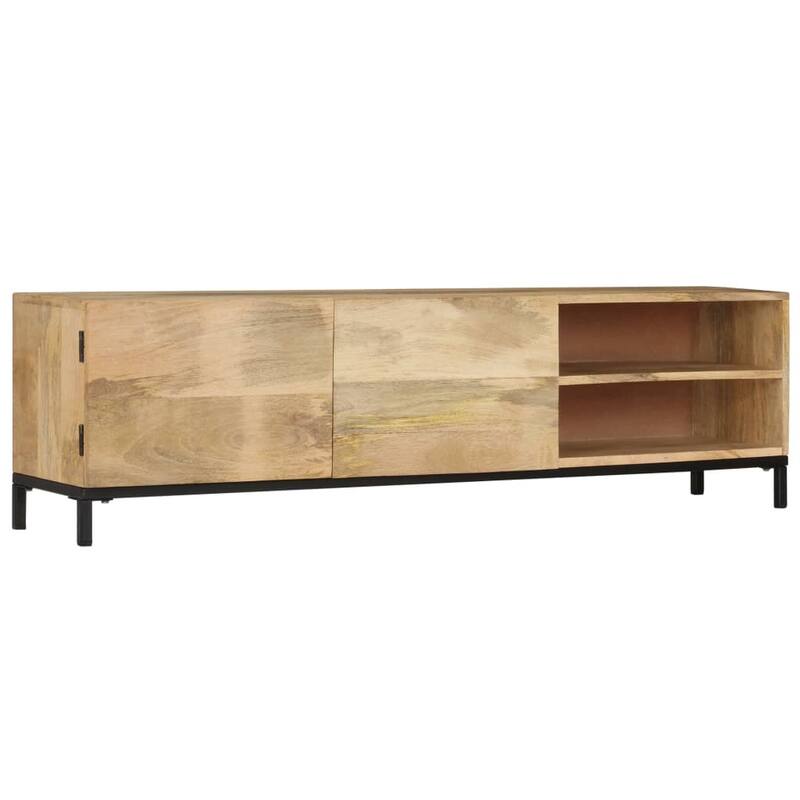 vidaXL TV Stand 57.1"x11.8"x16.1" Solid Wood Mango
