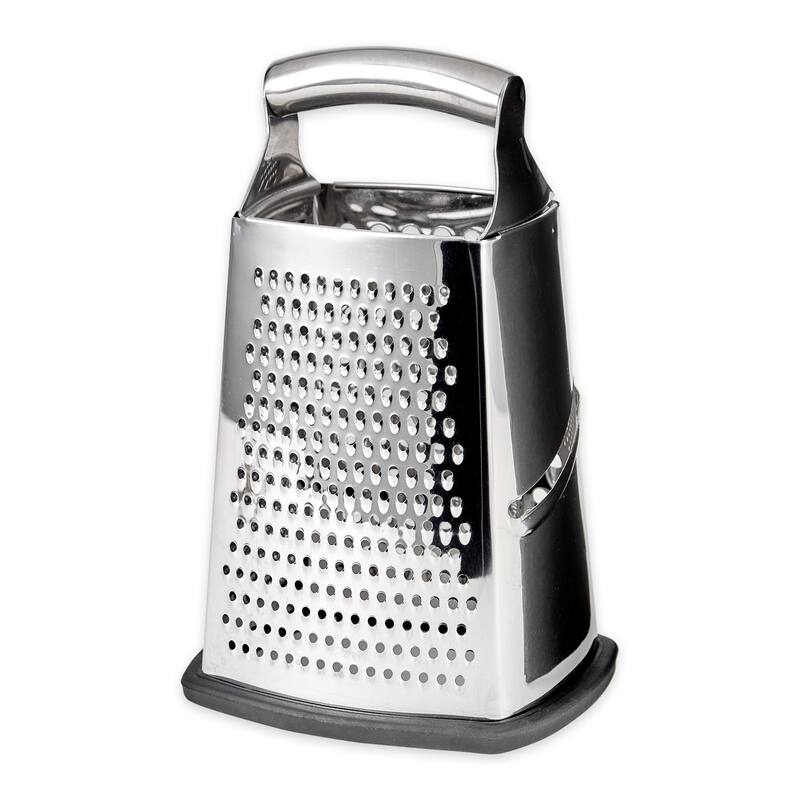 Deluxe Handheld Box Grater - 6 x 5 x 9-3/4-Inch, Non-Slip Bottom