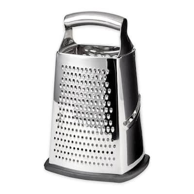 Deluxe Handheld Box Grater - 6 x 5 x 9-3/4-Inch, Non-Slip Bottom