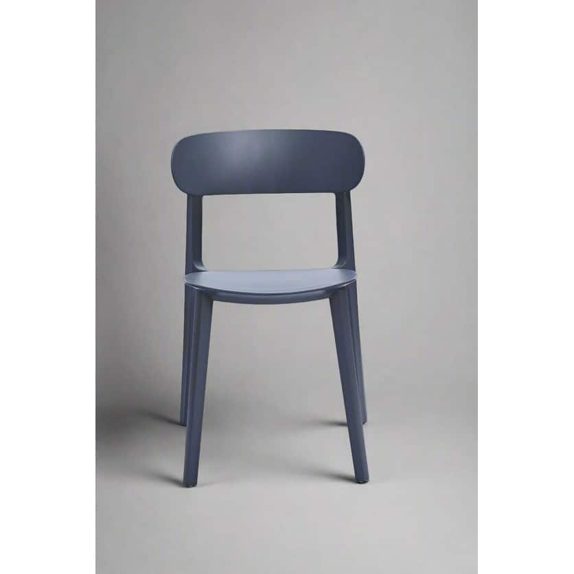 Midcentury Fiberglass Intensified Plastic Side Chair, Stackable, Set of 4