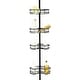 preview thumbnail 2 of 40, Utopia Alley Tension Pole Shower Caddy Corner Organizer, Adjustable with 4 Removable Baskets, 60 to 97 Inch Matt Black