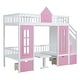 preview thumbnail 17 of 29, Impression & Elegant Twin over Twin Bunk Bed Turn into Upper Bed and Down Desk, Changeable Table, Fun Place For Kids, White