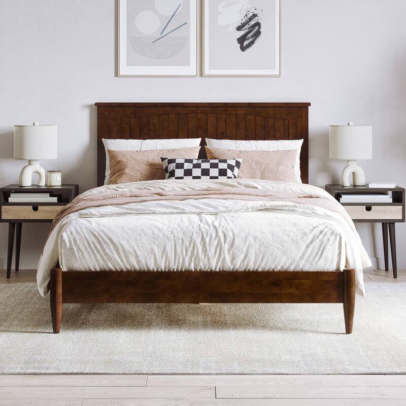 Naples Solid Wood Low Profile Platform Bed