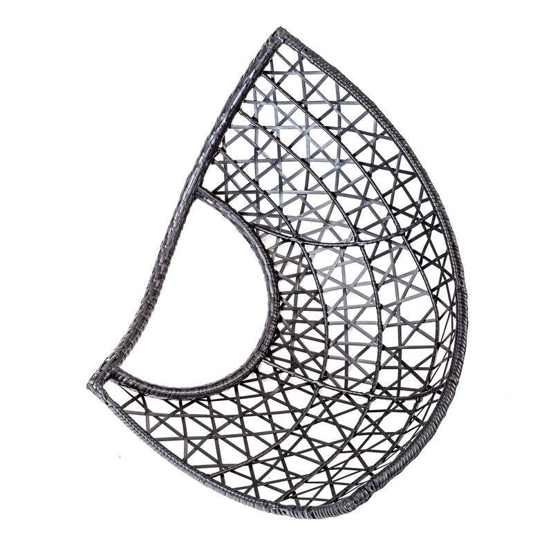 PE Rattan Swing Chair with Stand and Leg Rest for Outdoor Use Bed