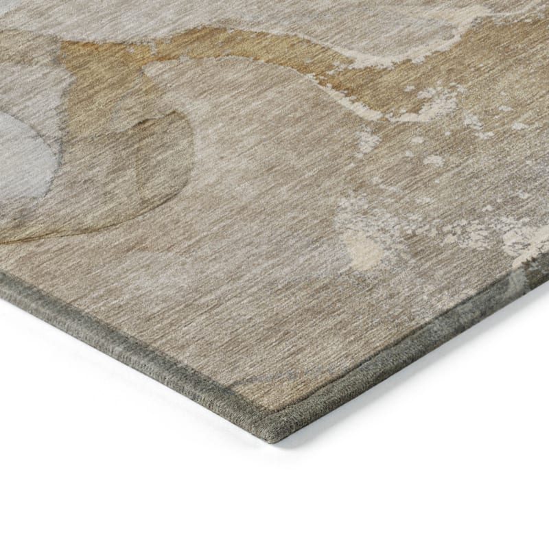Pato Unique Abstract Weather Resistant Timeless Fusion Outdoor Rug - 9' X 12'