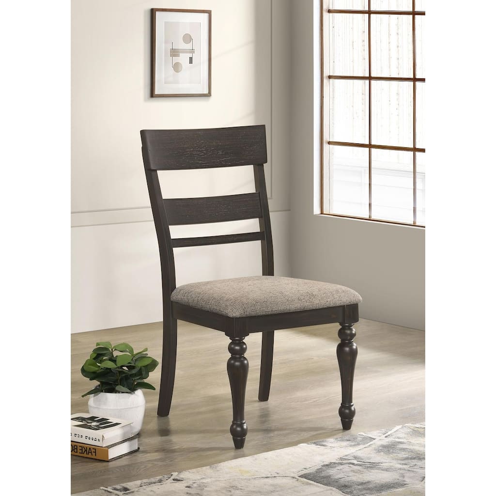 Kavita Charcoal Sandthrough Dining Side Chair (Set of 2)