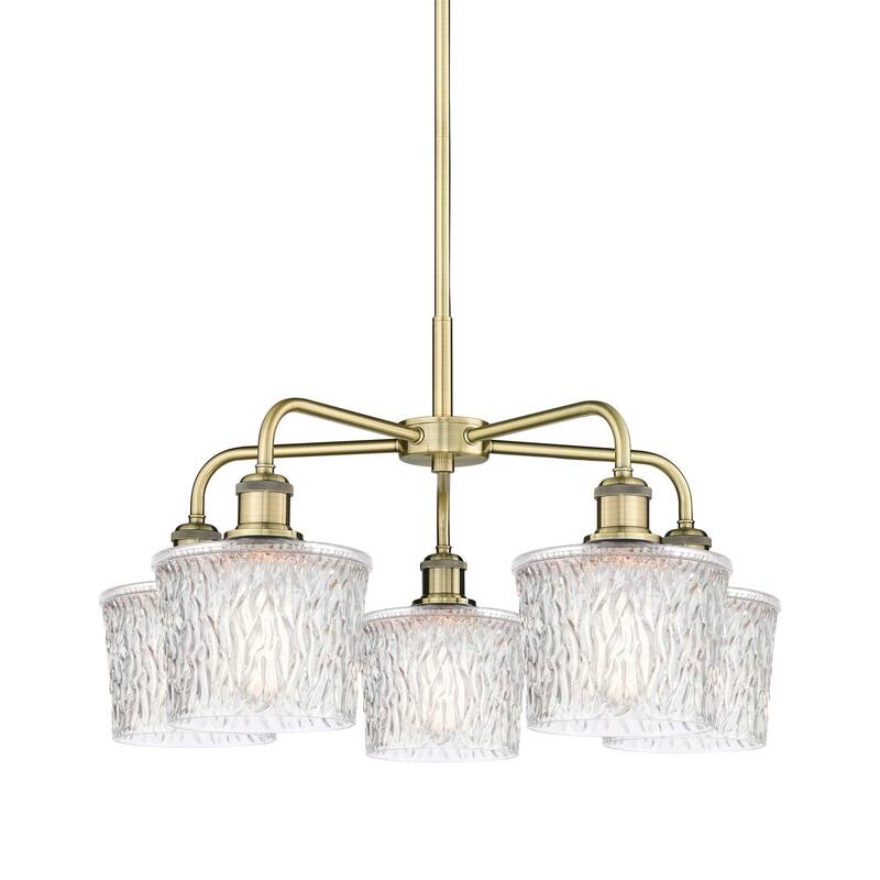 Innovations Lighting 516-5CR-15-25 Niagra Chandelier Niagra 5 Light - Antique Brass / Clear