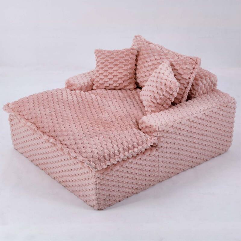 51-Inch Comfort-Bearing Sofa with Two Pillows and One Backrest,Ideal for Bedrooms and Living Rooms in Various Styles