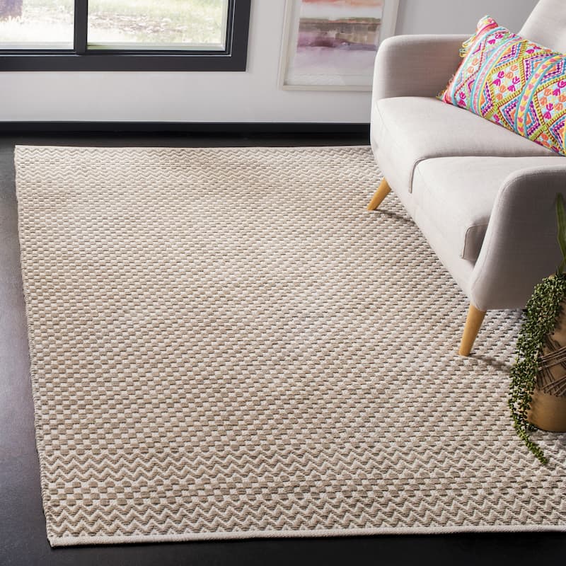 SAFAVIEH Handmade Boston Isotta Coastal Cotton Rug - 6' x 9' - Taupe