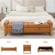 preview thumbnail 29 of 79, 66" Storage Bench King Size End of Bed with Double Lids and Gold Legs