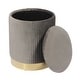 preview thumbnail 2 of 16, Zoe Velvet Storage Ottoman