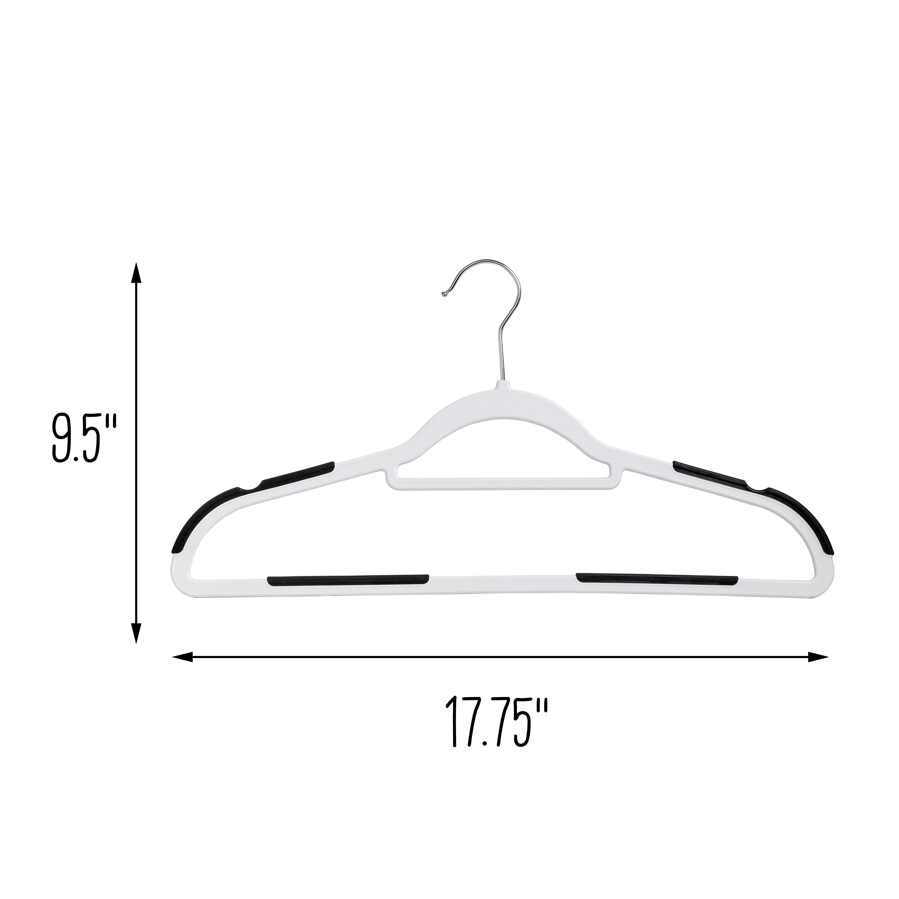 Simplify 25-Pack Plastic Non-slip Grip Clothing Hanger (Grey) in the Hangers  department at