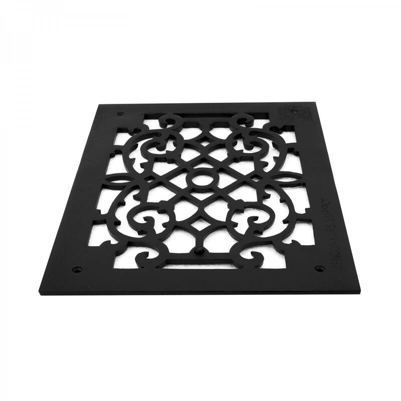 Black Air Vent Registers, Grilles & Vents 14" X 10" Cast Aluminum Wall/Ceiling/Floor Vent Register