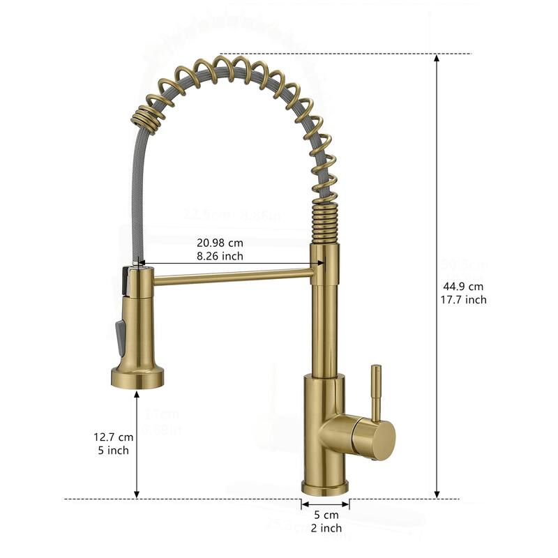 Kitchen Faucet with Pull Down Sprayer and Swivel Function