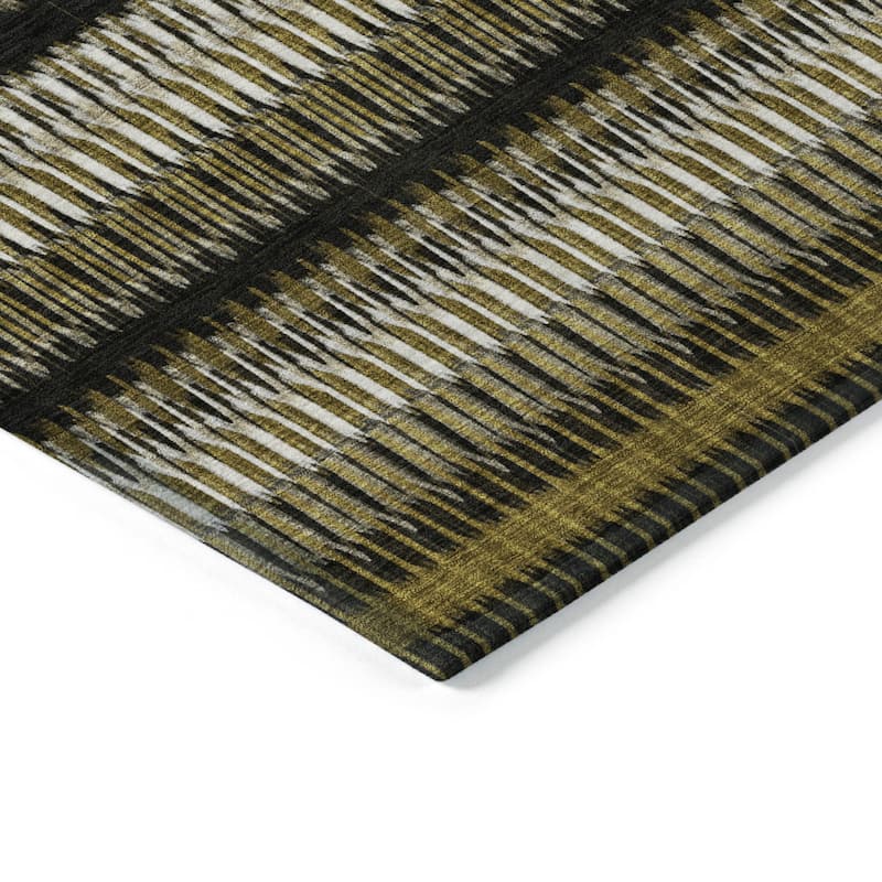 HomeRoots Striped Transitional Rectangle Outdoor Rug