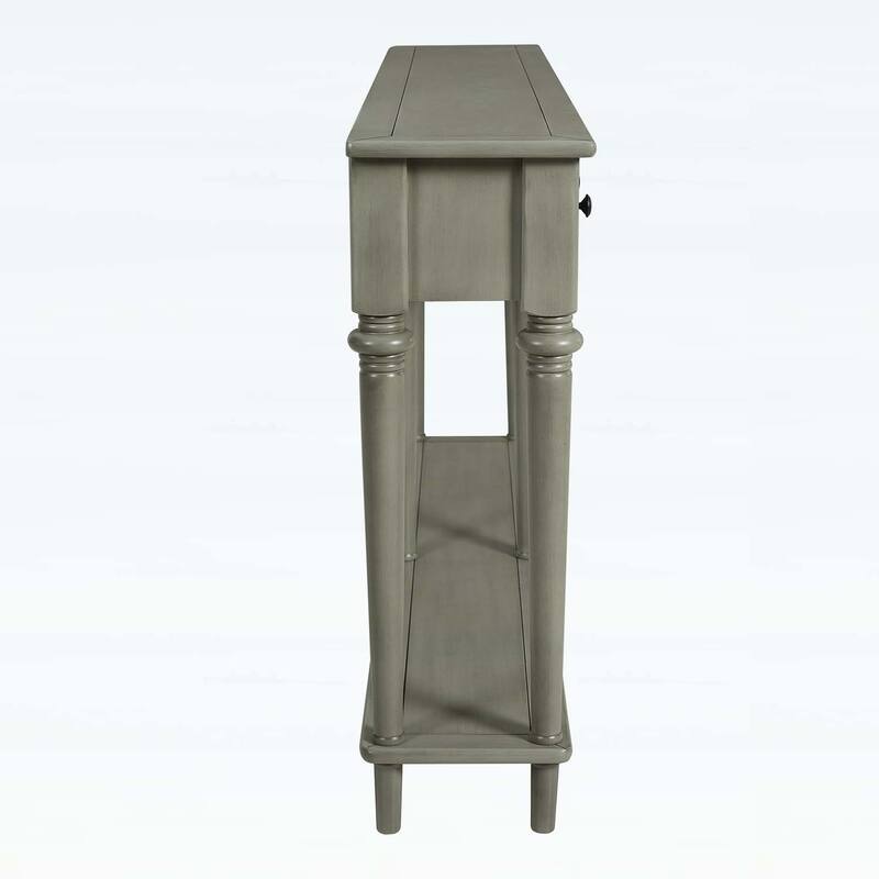 Retro Console Table with Open Shelf for Entryways,Living Rooms,and Hallways