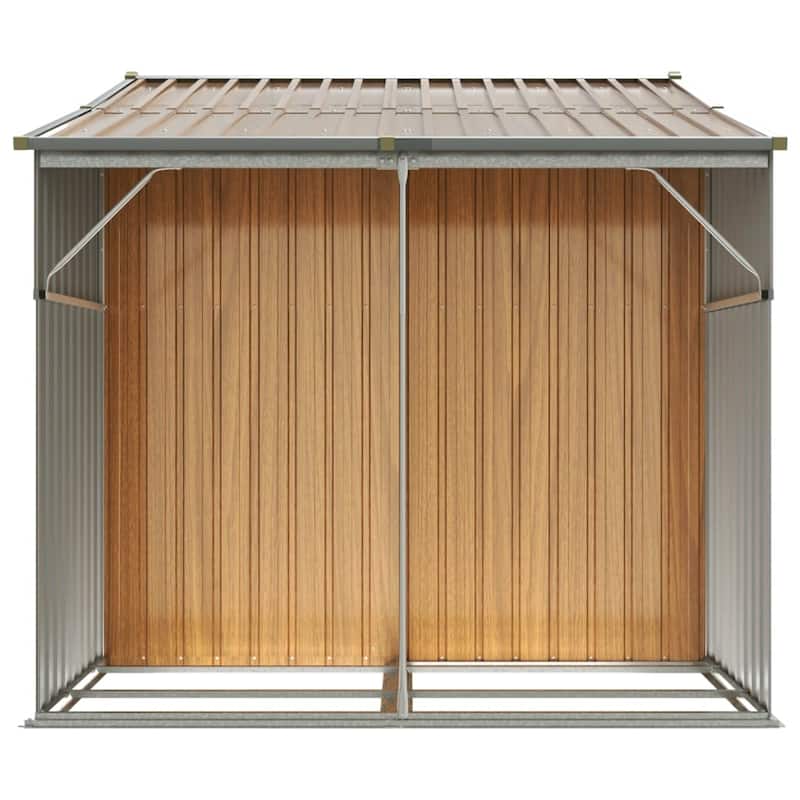 vidaXL Garden Shed Metal Outdoor Storage Tool Shed House Galvanized Steel