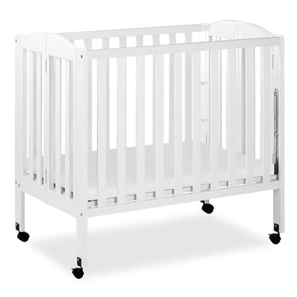 slide 2 of 12, Dream On Me, 3 in 1 Folding Portable Crib White
