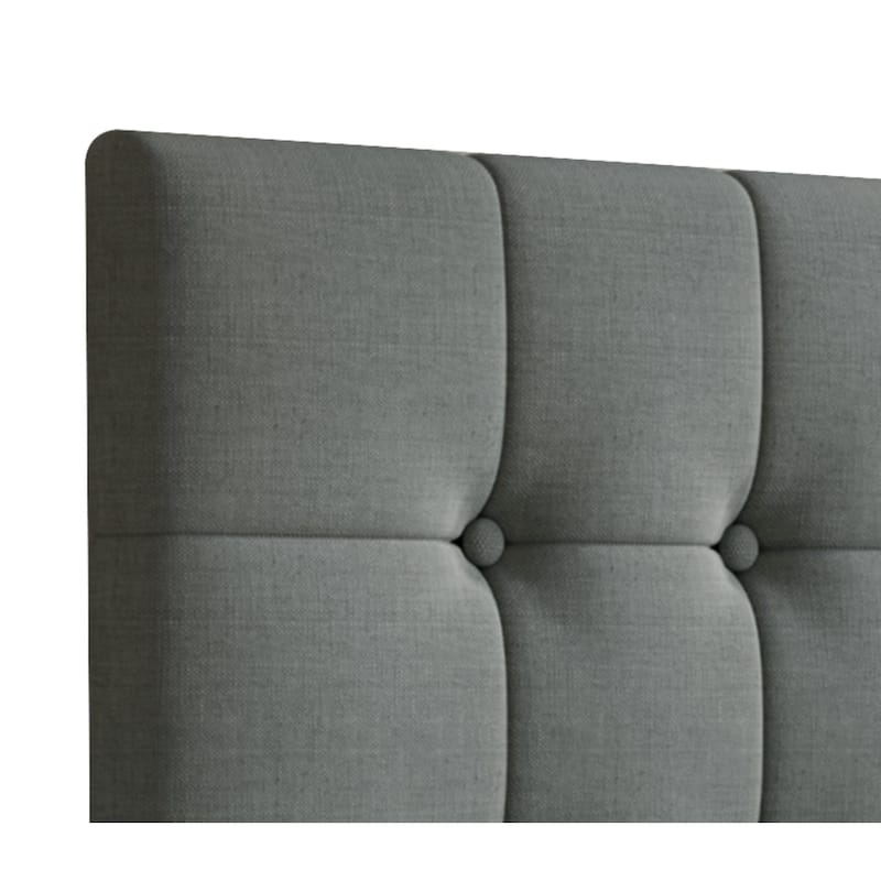 CraftPorch Linen Button Tufted Upholstered Adjustable Headboard