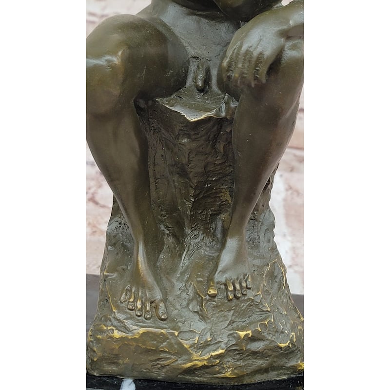The Thinker Bronze Statue – Rodin Inspired Sculpture On Marble Base