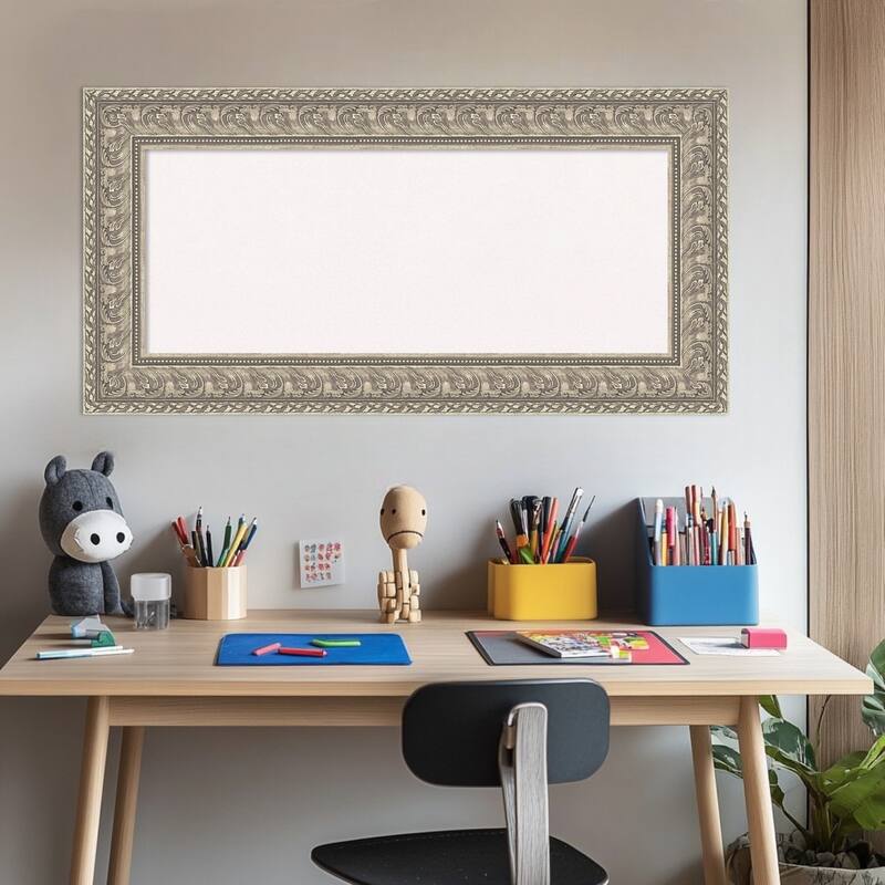 Sydney Silver Framed Cork Board - Bulletin Board, Organization Board, Pin Board