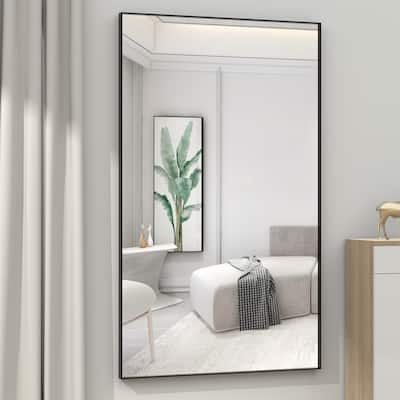 60" x 40" Modern Rectangle Bathroom Mirror with Aluminum Frame
