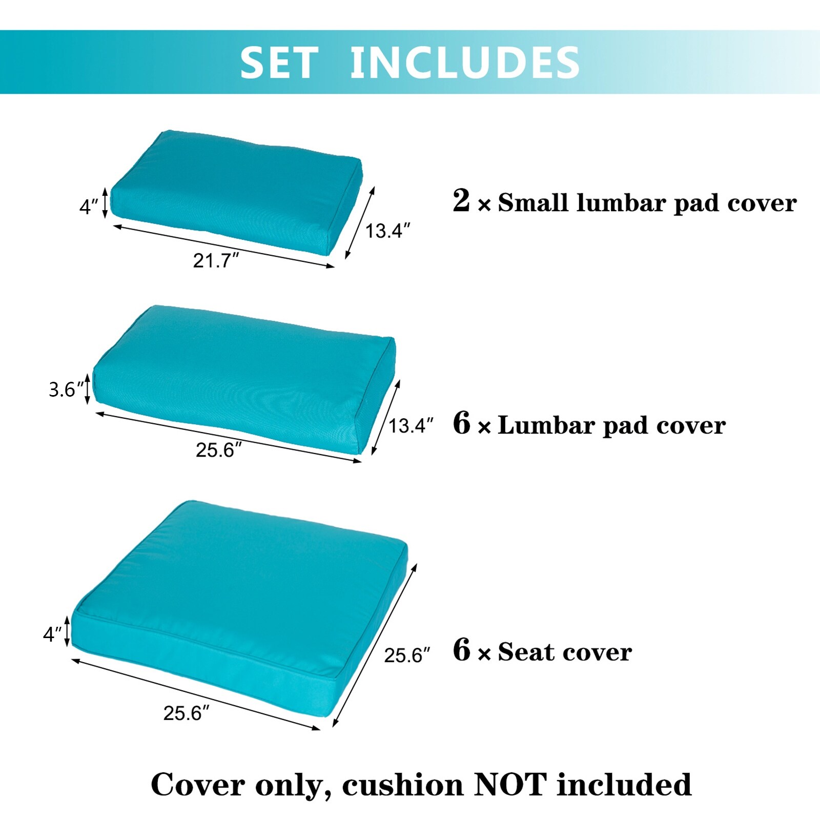 Kinbor Patio Furniture Cushion Covers Replacement for 7Pcs Outdoor Patio Wicker sofa Dark Blue Blue Grey On Sale Bed Bath Beyond 28182568