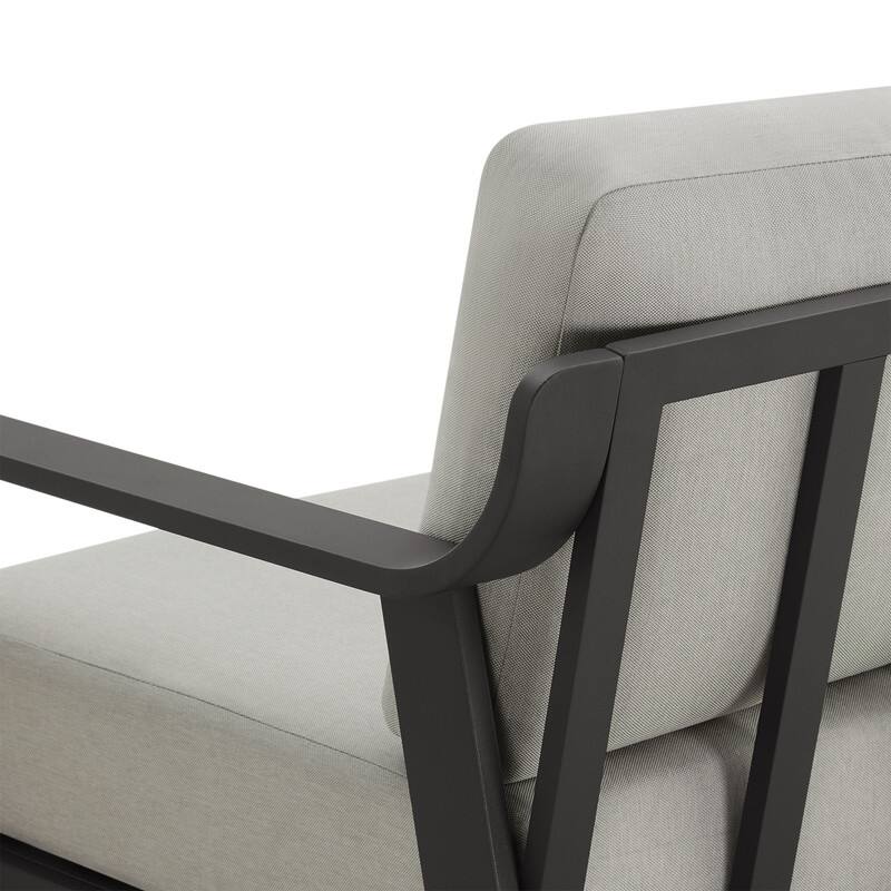 Spruce & Spring Outdoor Patio Furniture Set Aluminum Sofa Accent Chair