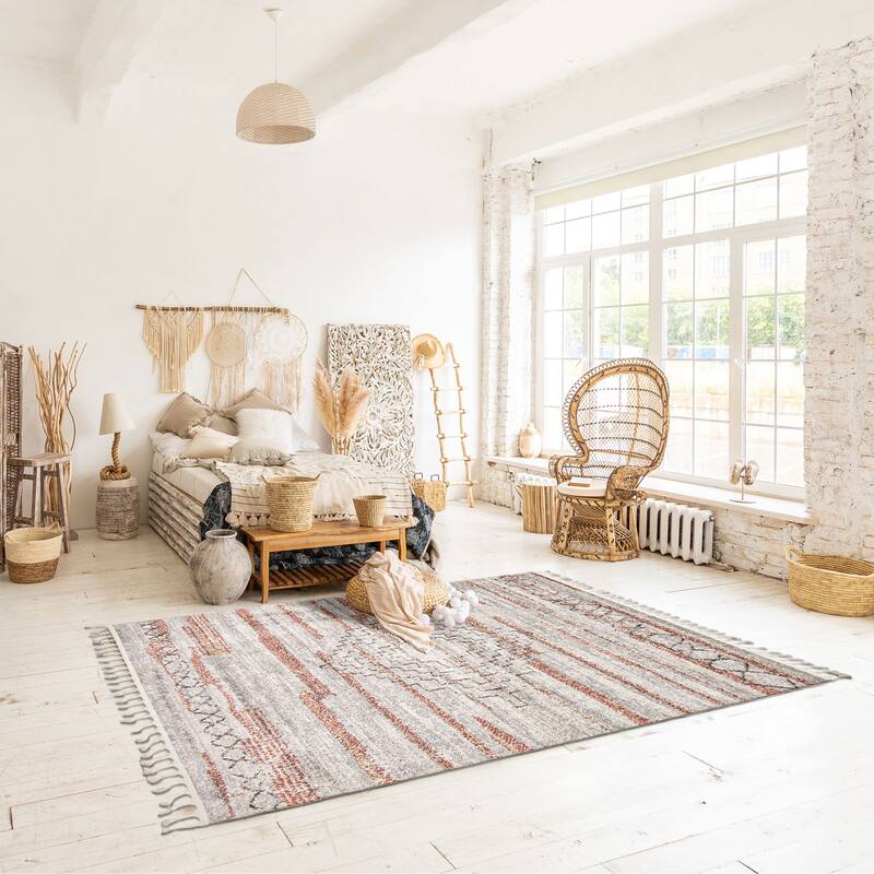 ECARPETGALLERY Kybella Aztec Bohemian & Eclectic Rug