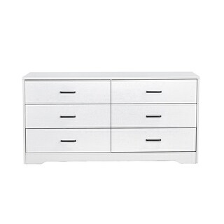Wood MDF Boards 6 Drawers Dresser - Bed Bath & Beyond - 40297645