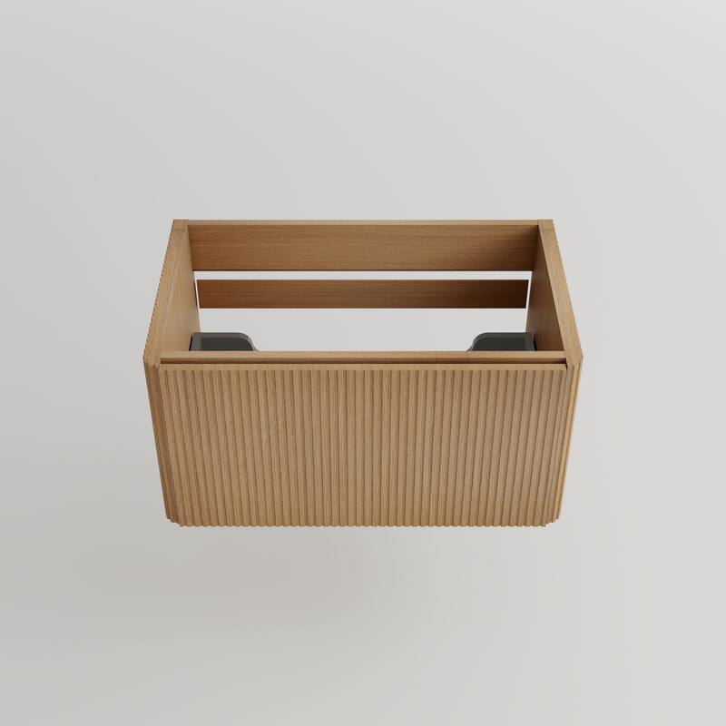 GDFStudio - Adrian Etna Modern Floating Bathroom Vanity with Textured Front and Space-Saving Design - Bathroom Vanity