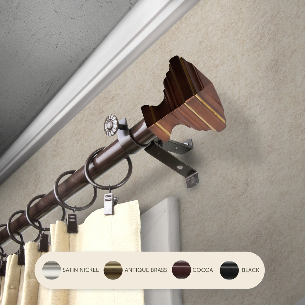 InStyleDesign Saturnino Adjustable Curtain Rod 13/16 inch dia.