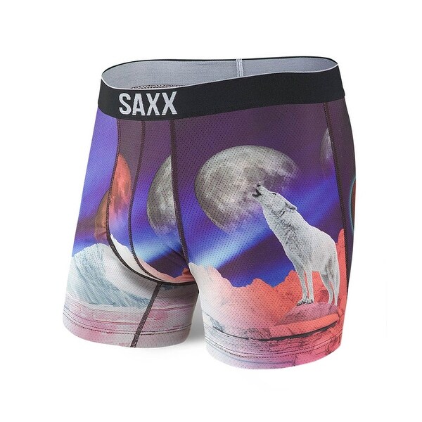 Shop Saxx Underwear Mens Volt Boxer Brief With Ballpark Pouch Large Blood Moon Overstock 32312725