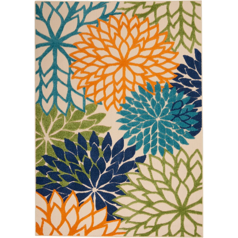Nourison Aloha Floral Modern, Indoor/Outdoor Area Rug - 3'6" x 5'6" - Multicolor