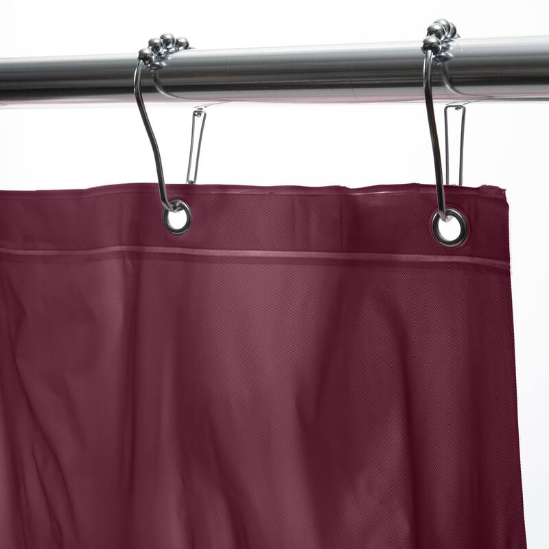 Bath Bliss Heavy Weight Shower Liner in Burgundy
