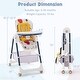 preview thumbnail 38 of 36, Babyjoy Folding High Chair Convertible Height Adjustable Baby Feeding - See Details