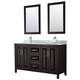 Option Dark Espresso / White Carrara Marble Top /