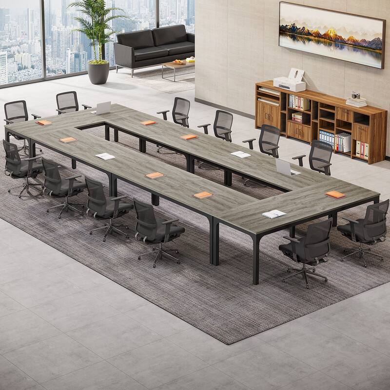 78.74" Large Rectangle Conference Table, Office Meeting/Seminar/Business Table Desk for Office Boardroom & Meeting Room