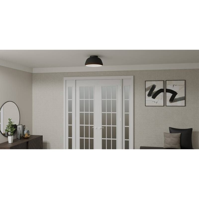 Tamara 3-Light Matte Black Flush Mount Light