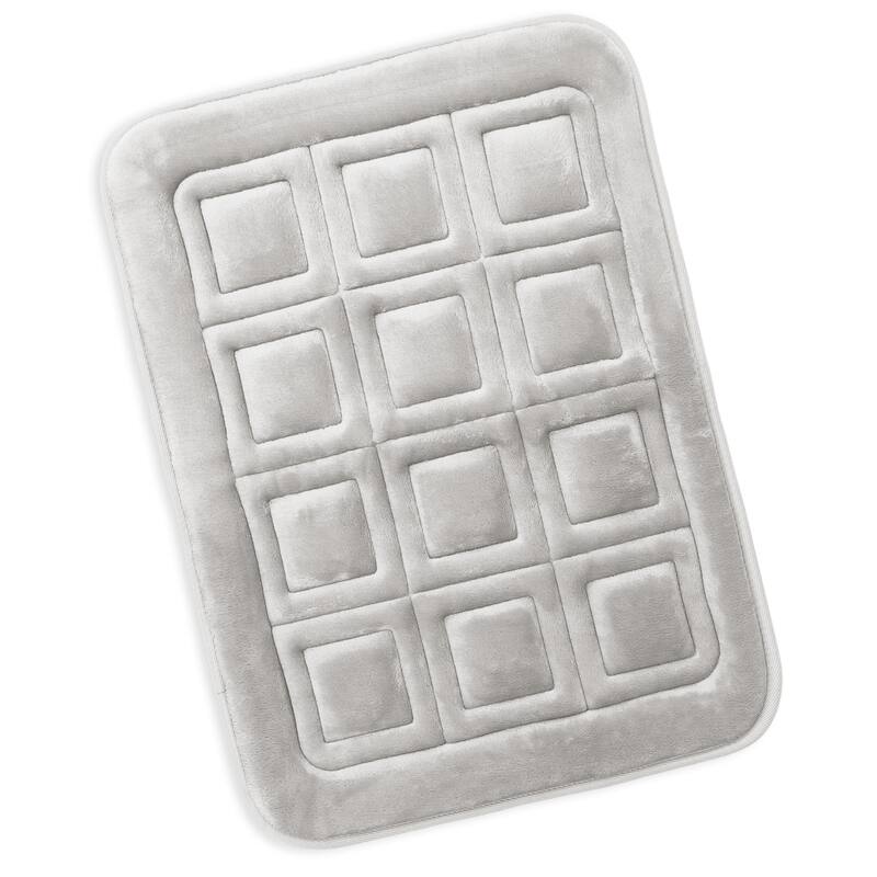 Clara Clark Ultra Soft Non Slip and Absorbent Bath Rug - Waffled Velvet Memory Foam Bath Mat