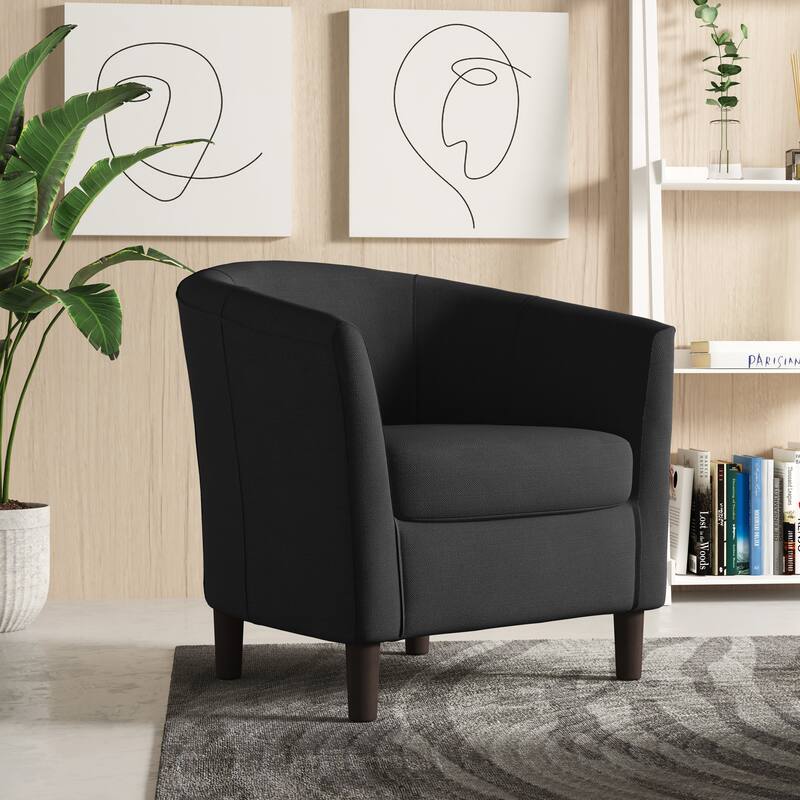 Modern Barrel Accent Chairs Cozy Armchair Club Chair