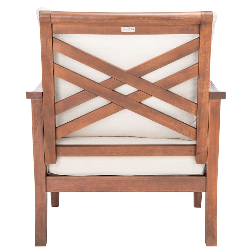 SAFAVIEH Couture Clotilde Outdoor Accent Chair - 33.1" W x 30.7" L x 37" H - 33W x 31D x 37H