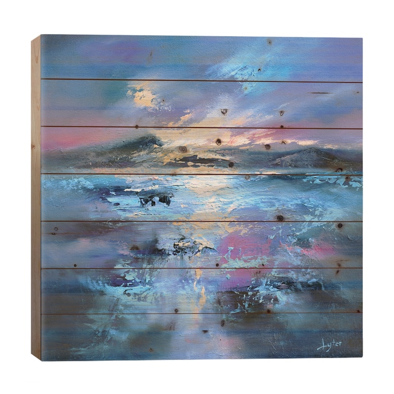 Nightfall Print On Wood by Christopher Lyter - Multi-Color - 26x26x1.5