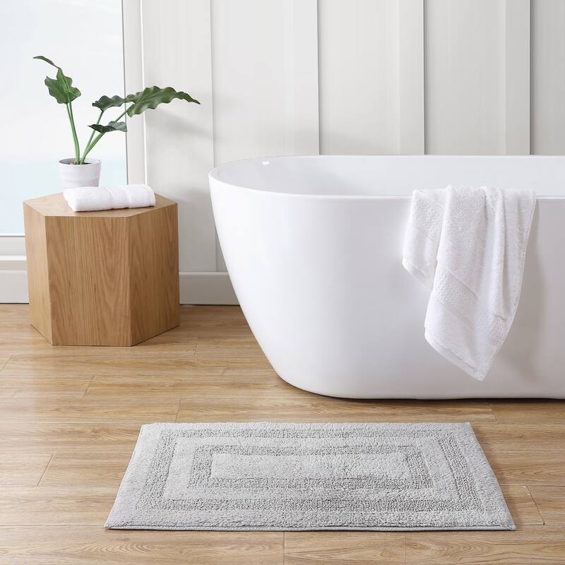 Nautica Micellar Cotton Solid Reversible 2 Piece Bath Rug Set
