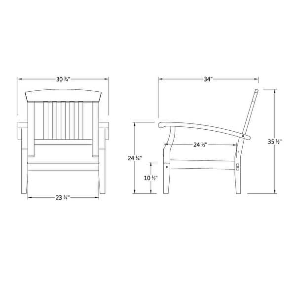 dimension image slide 3 of 13, Cambridge Casual Leon 7-piece Teak Patio Conversation Set