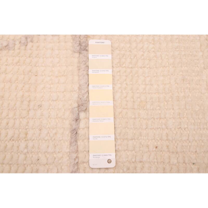 ECARPETGALLERY Hand-knotted Looma Cream Wool Rug - 8'3 x 10'0