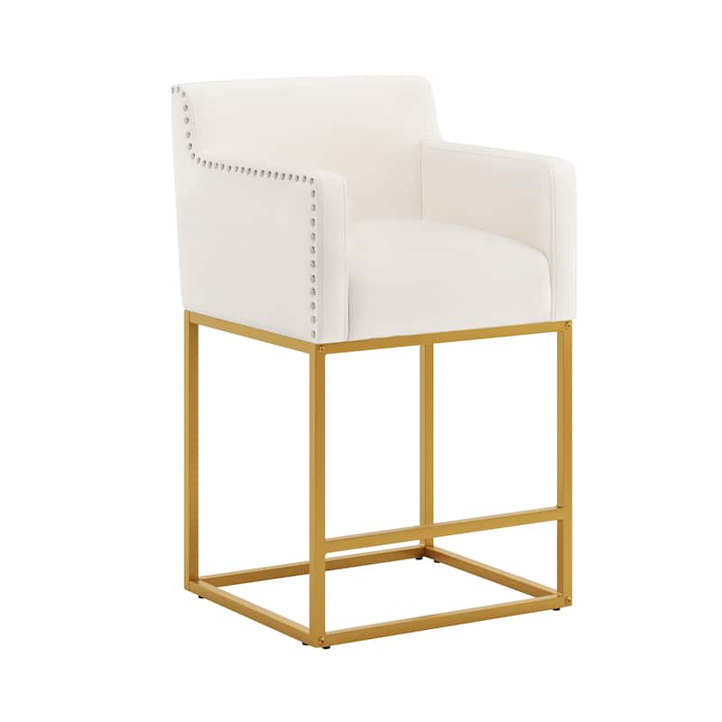 Modern Counter Height Bar Stools Fabric Upholstered Counter Stool