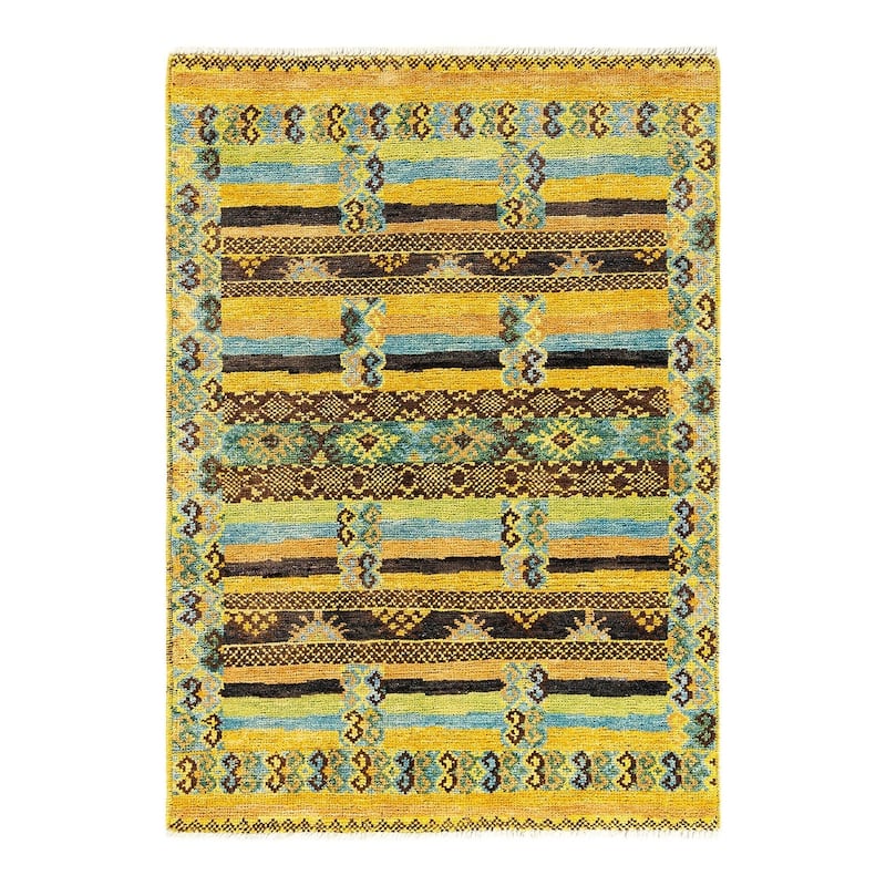 Overdyed, One-of-a-Kind Handmade Area Rug - Multi - 4' 5" x 6' 2"