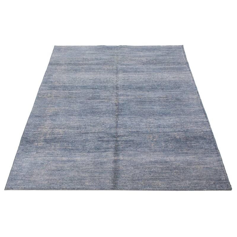 ECARPETGALLERY Hand-knotted Loreto Blue Silk Rug - 9'7 x 14'6